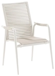 Niehoff MĂ&para;bel Outdoor Niehoff Silla Hochlehner Kordel beige, Gestell Aluminium