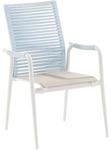 Niehoff MĂ&para;bel Outdoor Niehoff Silla Hochlehner Kordel himmelblau, Gestell
