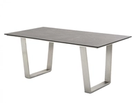Niehoff MĂ&para;bel Outdoor Niehoff Noah Tisch 180x95cm, Trapezkufe Edelstahl, HPL