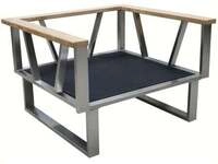 Zebra Belvedere Lounge Sessel Rahmen Edelstahl- ohne Polster 89,5 cm x 82,5 cm x 75