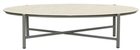 AppleBee Apple Bee Bora Bora Loungetisch oval 130x65cm Aluminium taupe...