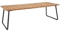 Brafab Nolli Tisch Teakholz 225x90cm, Gestell Aluminium schwarz 7393260051930