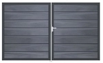 GrojaSolid Grande Premium BPC Doppeltor DIN Links Sonderbreite H:180cm steingrau