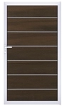 GrojaSolid Grande Premium BPC Steckzaun Universal Tor 100x180cm walnuss