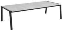 Brafab Lyra Loungtisch 140x75x40cm, Gestell Edelstahl schwarz, Platte Glas 3-D...