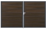 GrojaSolid Grande Premium BPC Doppeltor DIN Links Sonderbreite H:180cm walnuss