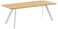 Niehoff MĂ&para;bel Outdoor Niehoff Muro Tisch, Stativprofil Ivory, 160x95cm Tischplatte