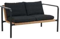 Brafab Motty 2-Sitzer Sofa 140cm, Schwarz Teddy Black, inkl. Kissen...