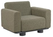 Brafab Bolster Sessel, Anthrazit-Teddy Verde, inkl. Kissen 7393260064855