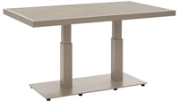 Brafab Scale Loungetisch 140x85 H49-73cm, Aluminium-Stahl Khaki-Greish Keramik