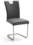 Niehoff Schwingstuhl 6861, Leder grau, Gestell Edelstahl