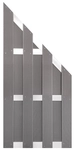 Groja WPC Fertigzaunelement 84,3x180-90cm hellgrau gerillt - Riegel EV1 4250260966554