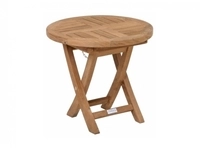 Zebra Poker Beistelltisch rund 50cm, HĂ&para;he 45cm aus Teakholz 4025806230235