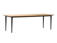 Zebra Spider Aluminium-Gartentisch graphite 210x90cm aus Teak-Tischplatte