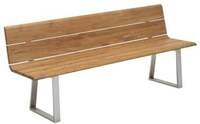 Niehoff MĂ&para;bel Outdoor Niehoff Nova Massivholzbank 160cm, Gestell Edelstahl,