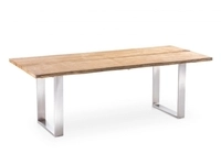 Niehoff MĂ&para;bel Outdoor Niehoff Solid Teak Baumkantentisch 220x95cm, Profilkufe