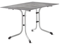 Sieger Tischfreiheit Sieger Klapptisch Polytec Beton hell 120x80cm, Gestell graphit