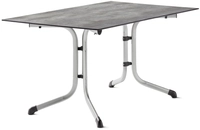 Sieger Tischfreiheit Sieger Klapptisch Polytec Beton hell 140x90cm, Gestell graphit