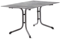 Sieger Tischfreiheit Sieger Klapptisch Polytec Beton hell 140x90cm, Gestell eisengrau
