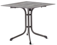 Sieger Tischfreiheit Sieger Klapptisch Polytec Beton hell 80x80cm Gestell eisengrau
