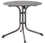 Sieger Tischfreiheit Sieger Klapptisch Polytec Beton hell 85cm rund Gestell eisengrau
