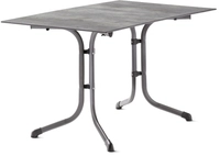 Sieger Tischfreiheit Sieger Klapptisch Polytec Beton hell 120x80cm, Gestell eisengrau