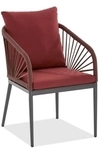 Niehoff MĂ&para;bel Outdoor Niehoff Pino Designstuhl rot, Gestell Aluminium anthrazit,