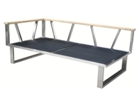 Zebra Belvedere Lounge 2-Sitzer, Armlehne links Rahmen Edelstahl - ohne Polster...