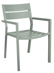 Brafab Delia Armlehnstuhl, Aluminium Dusty green stapelbar 7393260051527