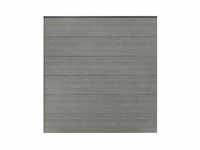 GroJa BasicLine Steckzaun-Set Grey Ash Cut-anthrazit 180x180cm 4250260970193