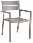 Brafab Delia Armlehnstuhl, Aluminium Khaki, stapelbar 6955173913111
