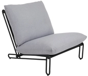 Brafab Blixt Loungesessel Aluminium schwarz, Sky grey 7393260043348
