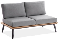 Niehoff MĂ&para;bel Outdoor Niehoff Serra 2-Sitzer Sofa inkl. Kissen 147x81cm, Gestell