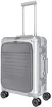 Travelite Aluminium 4-Rad Trolley S Vortasche NEXT silber
