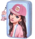 Depesche 3-Fach Federtasche mit Applikation TOPModel TEAM TEDDY 60- Blau