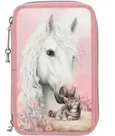 Depesche 3-Fach Federtasche TRUE FRIENDS Rosa
