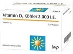 Vitamin D3 K&ouml;hler 2000 Ie Kapseln