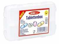 Tablettenbox mit 10 Fächern farbig sortiert