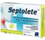 Septolete Zitrone-Holunder-Geschmack 3 mg / 1 mg Lutschtabletten