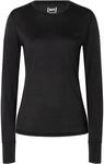 super.natural Damen Merino Langarm Shirt TUNDRA 175 jet black - S