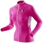 X-Bionic The Trick Full Zip Langarm Fahrradtrikot Damen (pink / wei&szlig;) Gr&ouml;&szlig;e:L