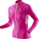 X-Bionic The Trick Full Zip Langarm Fahrradtrikot Damen (pink / wei&szlig;)...
