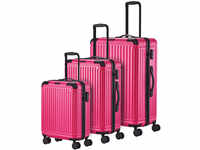 travelite Cruise Kofferset 55/67/77 cm 4 Rollen - Pink 72640-17
