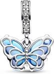 Pandora Blauer Murano-Glas Schmetterling Charm-Anh&auml;nger 792698C01 Anh&auml;nger