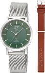 Eco Tech Time Solar Drive Funk ELS-11618-81MS Damenfunkuhr Mit Wechselband