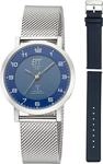 Eco Tech Time Solar Drive Funk ELS-11617-32MS Damenfunkuhr Mit Wechselband