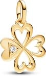 Pandora ME Herz Vierbl&auml;ttriges Kleeblatt Medaillon-Charm 763034C01 Anh&auml;nger