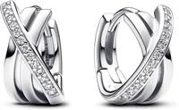Pandora &Uuml;berkreuzte Pav&eacute; Creolen 293150C01 Ohrringe