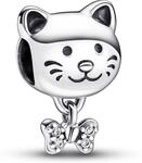 Pandora Katze & Schleife Charm 792255C01 Anh&auml;nger