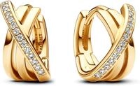 Pandora &Uuml;berkreuzte Pav&eacute; Creolen 263150C01 Ohrringe